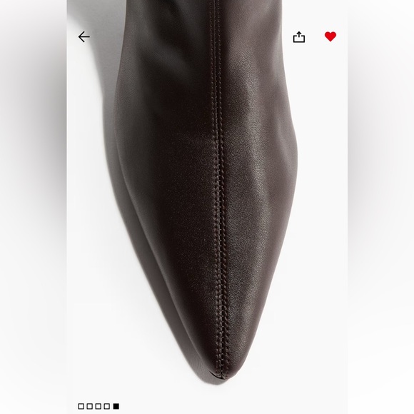 H&M brown heeled sock booties Art. No.: 1296617004 - Picture 5 of 8